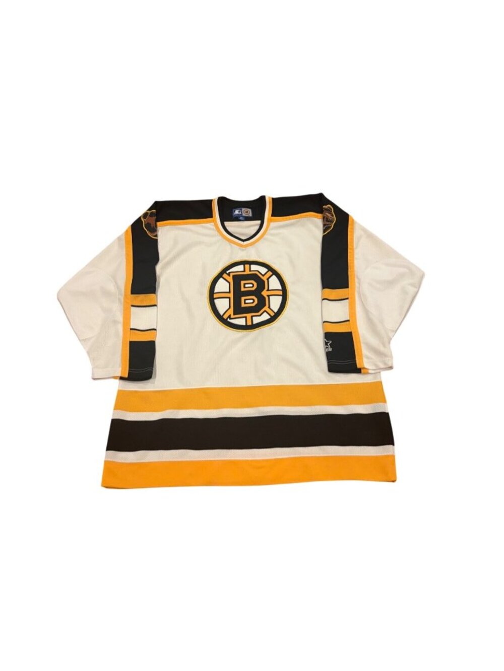 Vintage 90s Starter Boston Bruins Stitched NHL Hockey Jersey White Men's XL